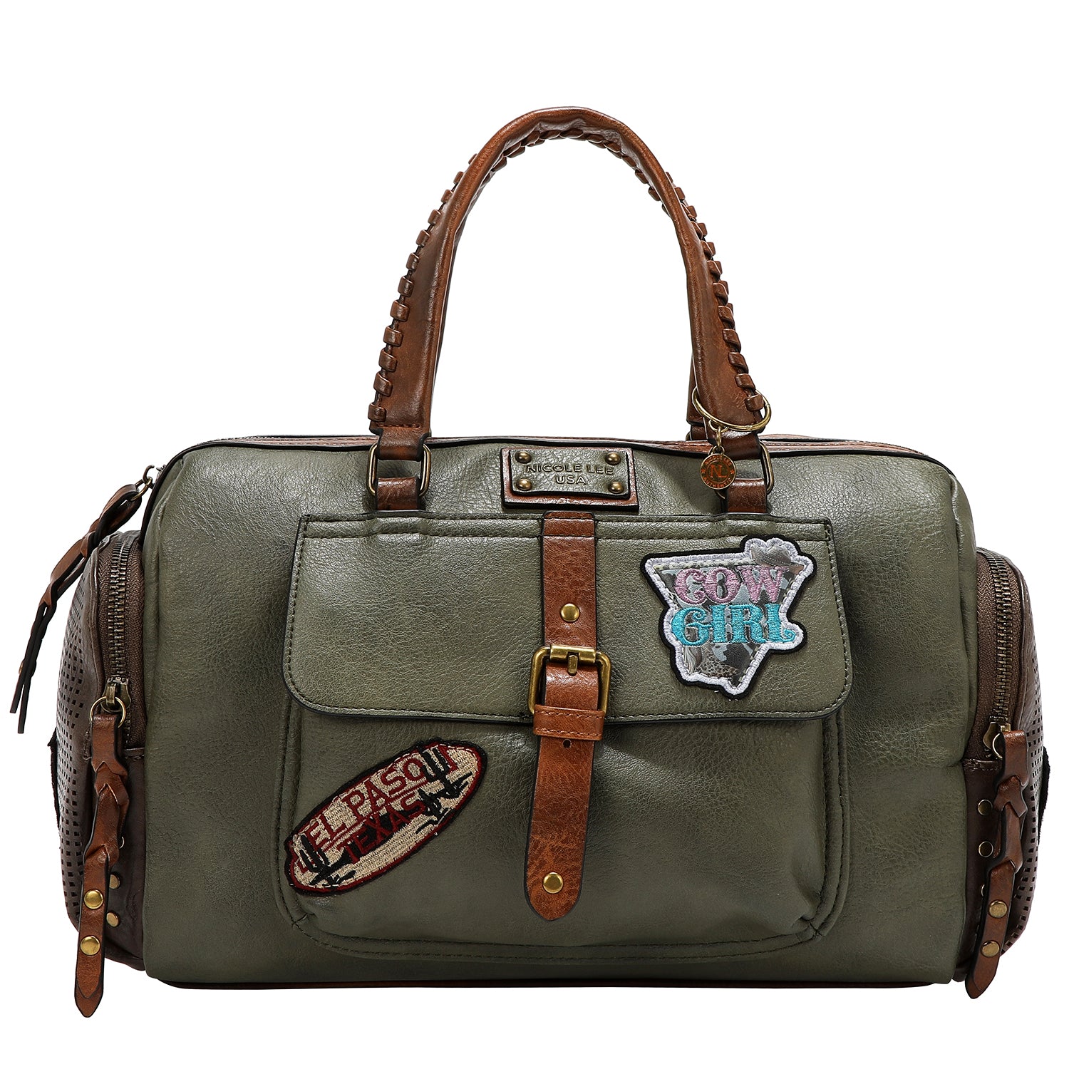 BOLSO VINTAGE BOSTON CON PARCHE (OLIVA)