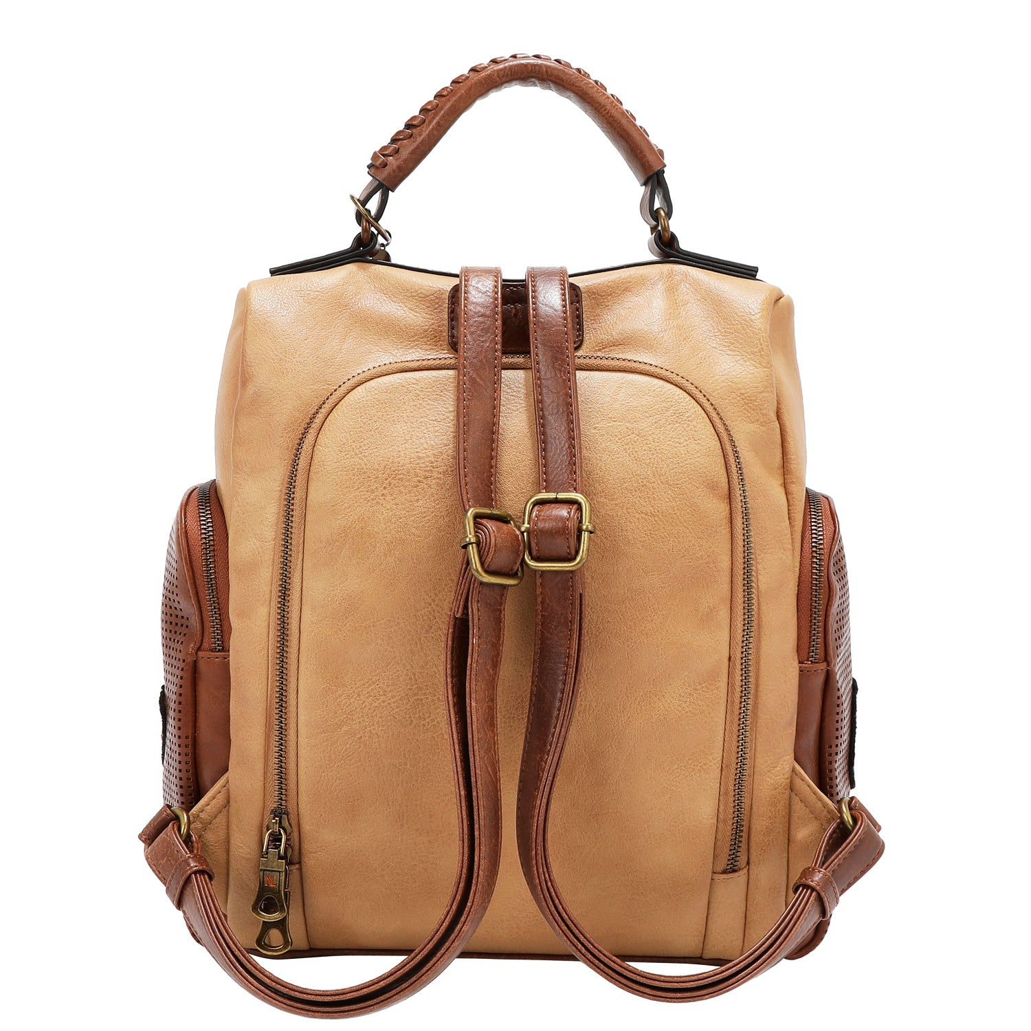 MOCHILA VINTAGE CON PARCHE (MARRON)