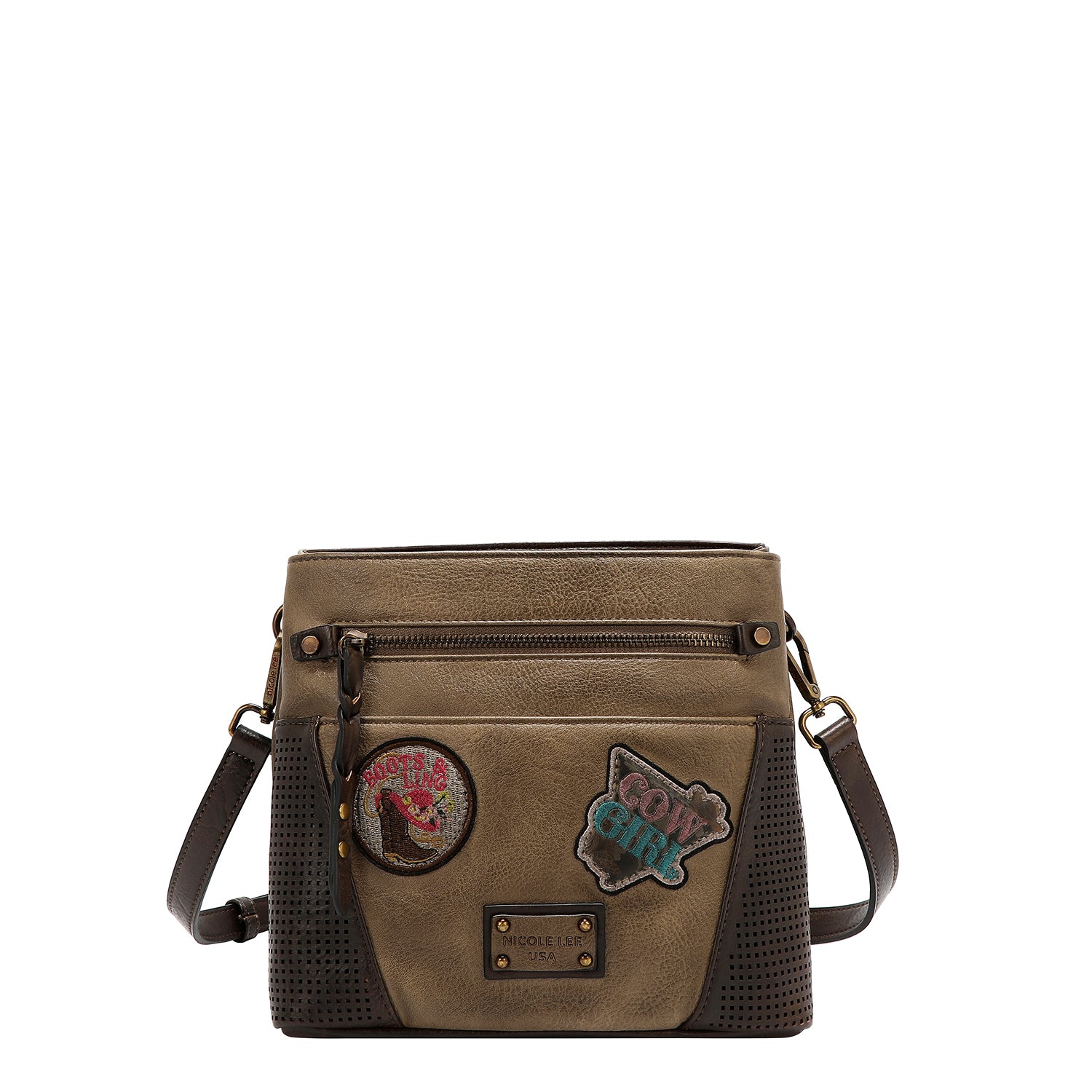 BANDOELRA VINTAGE CON PARCHE (TAUPE)