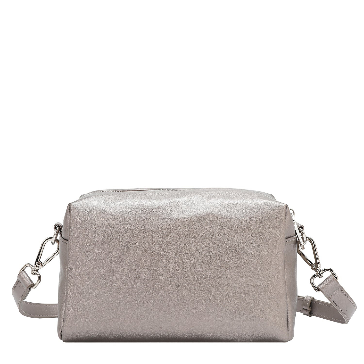 SATCHEL BAG WITH EYELETTE EDGE (SILVER)