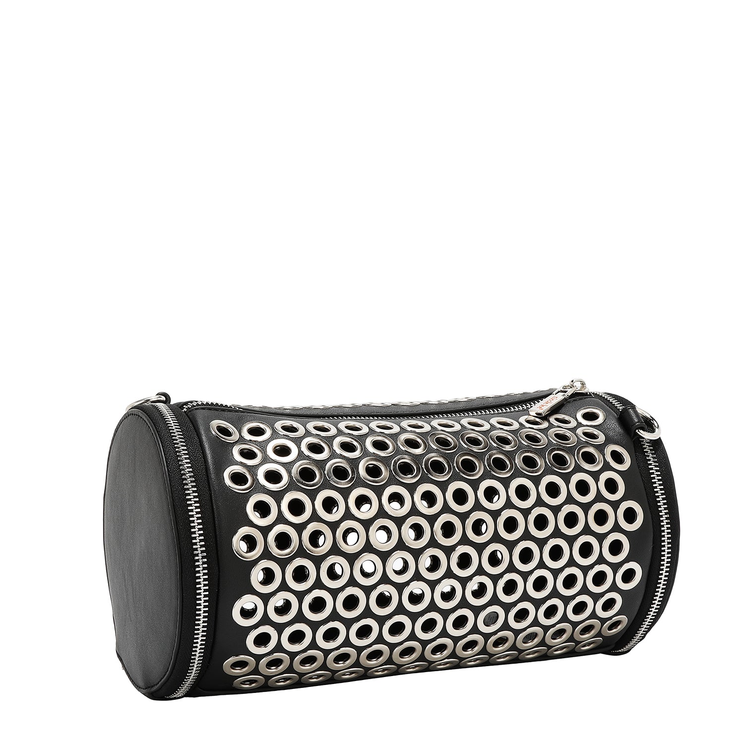 BOLSA DE BARRIL CON BORDE DE OJALES (NEGRO)