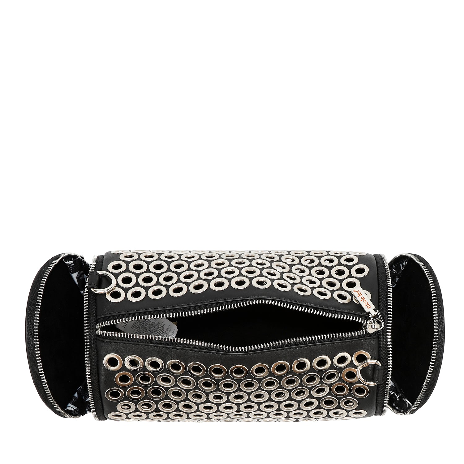 BOLSA DE BARRIL CON BORDE DE OJALES (NEGRO)