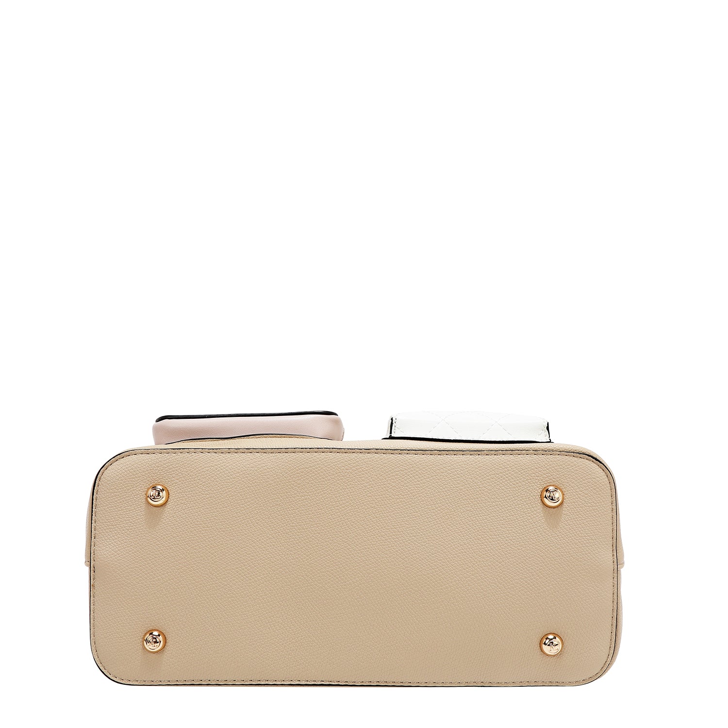 Borsa per acquirente con tasca e blocchi di colore (Taupe)