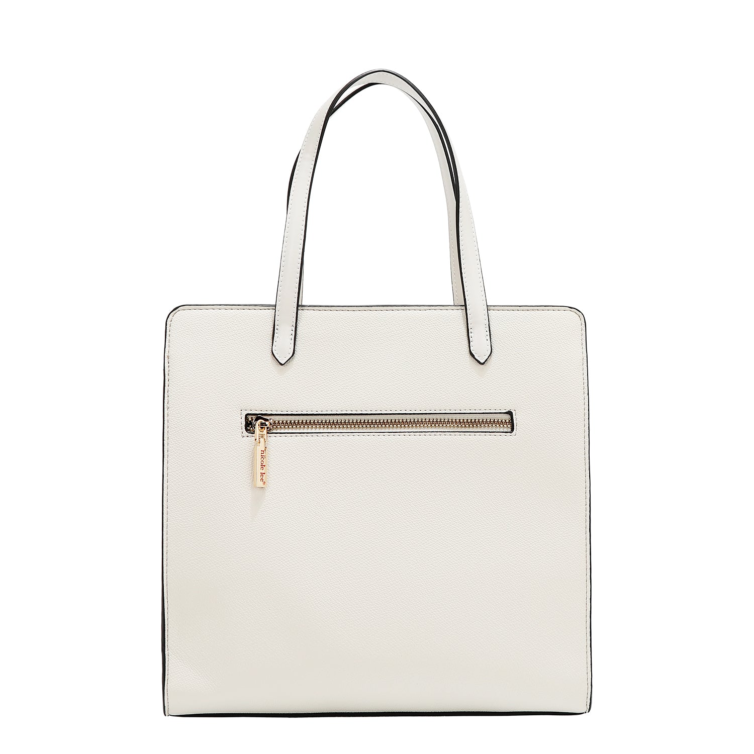 Pocket bag with color blocks (white)