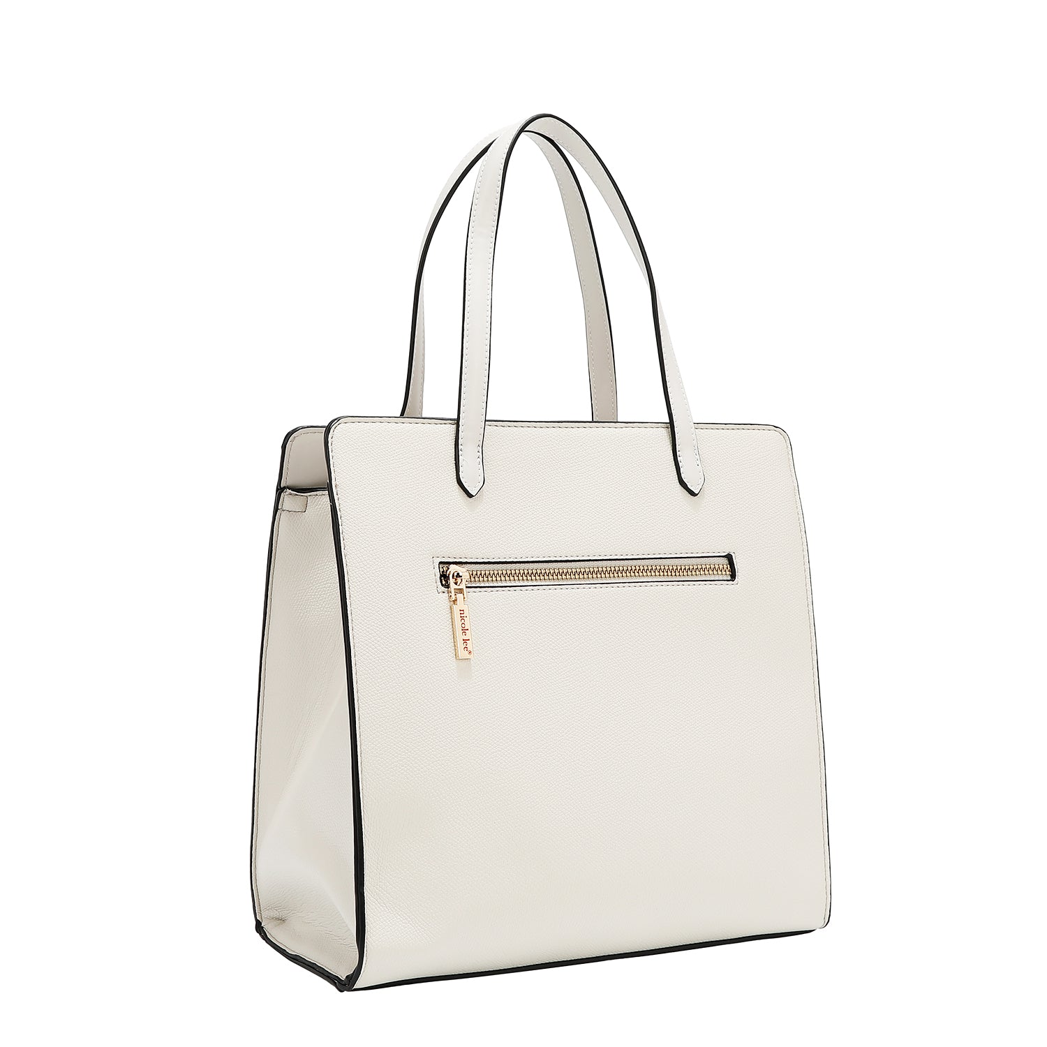 Pocket bag with color blocks (white)