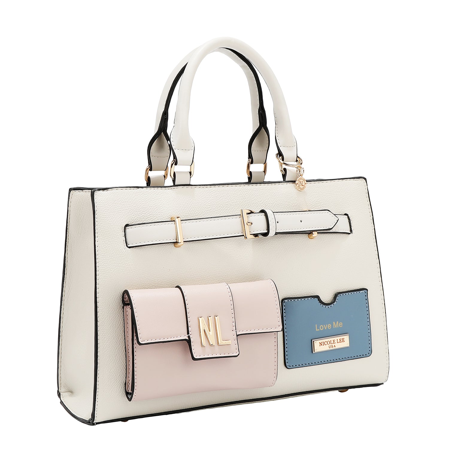 Sac de poche avec blocs de couleurs (blanc)