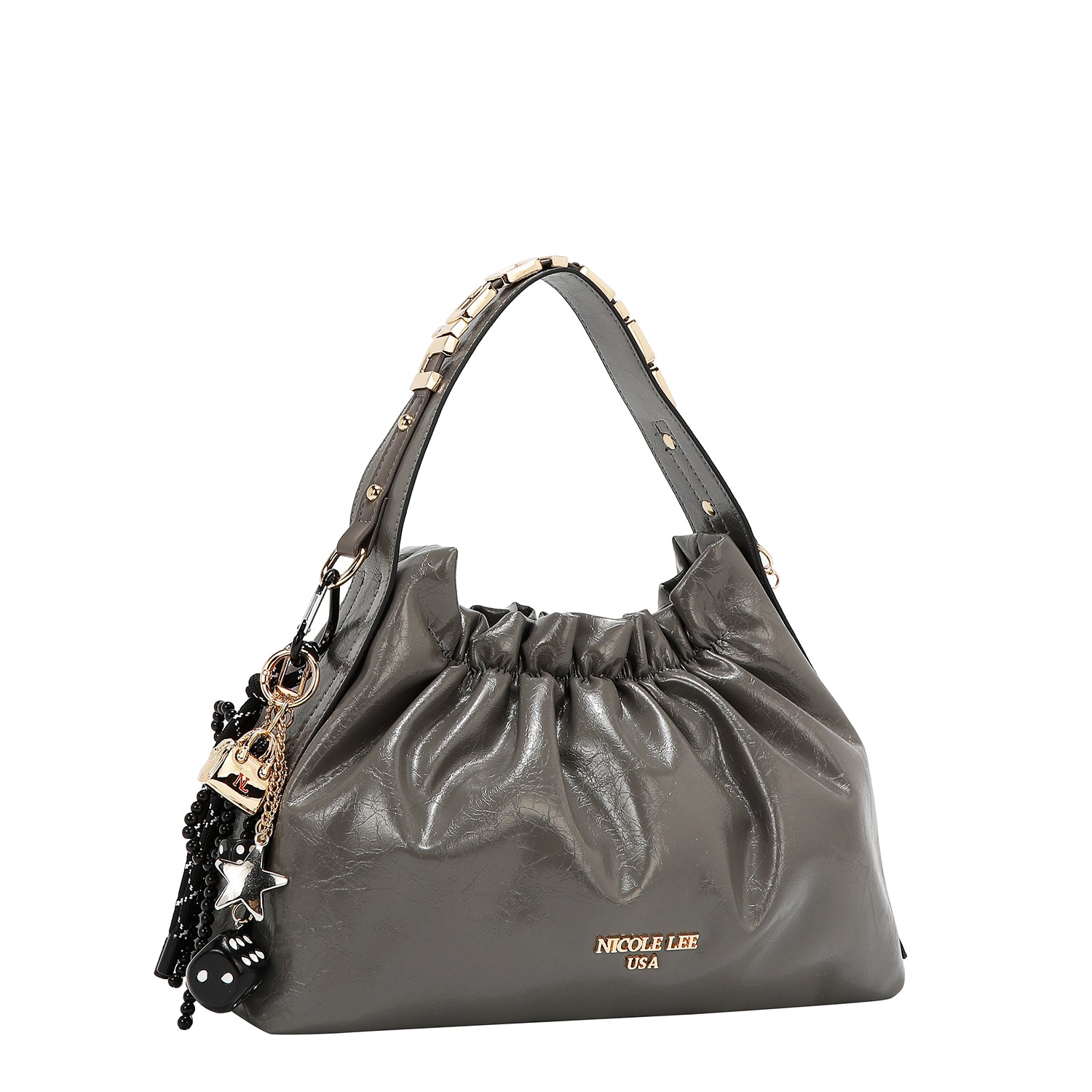 BOLSO DE ASA SUPERIOR SHIMMER LUXX (GRIS)