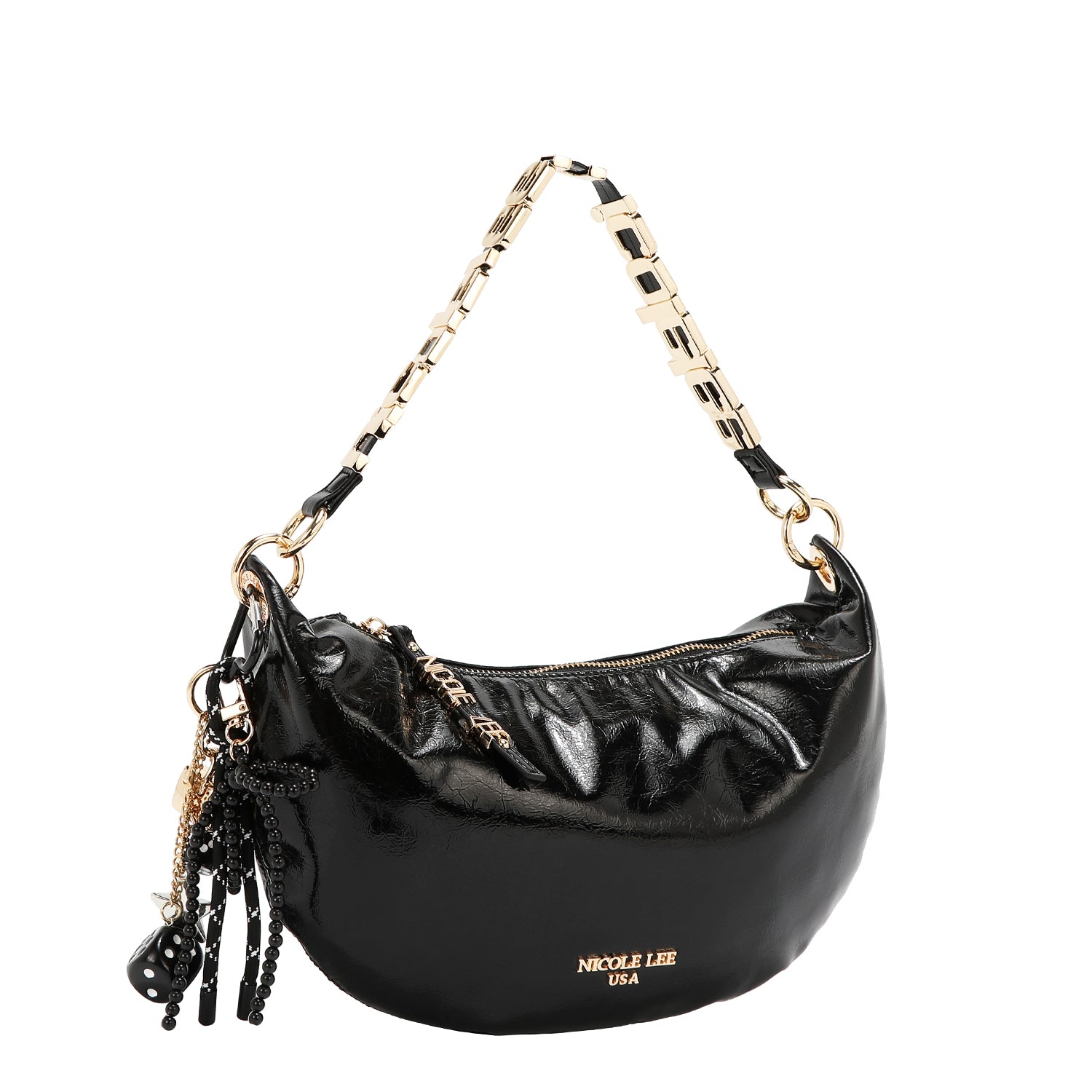 BOLSO DE HOMBRO BRILLANTE LUXE (NEGRO)