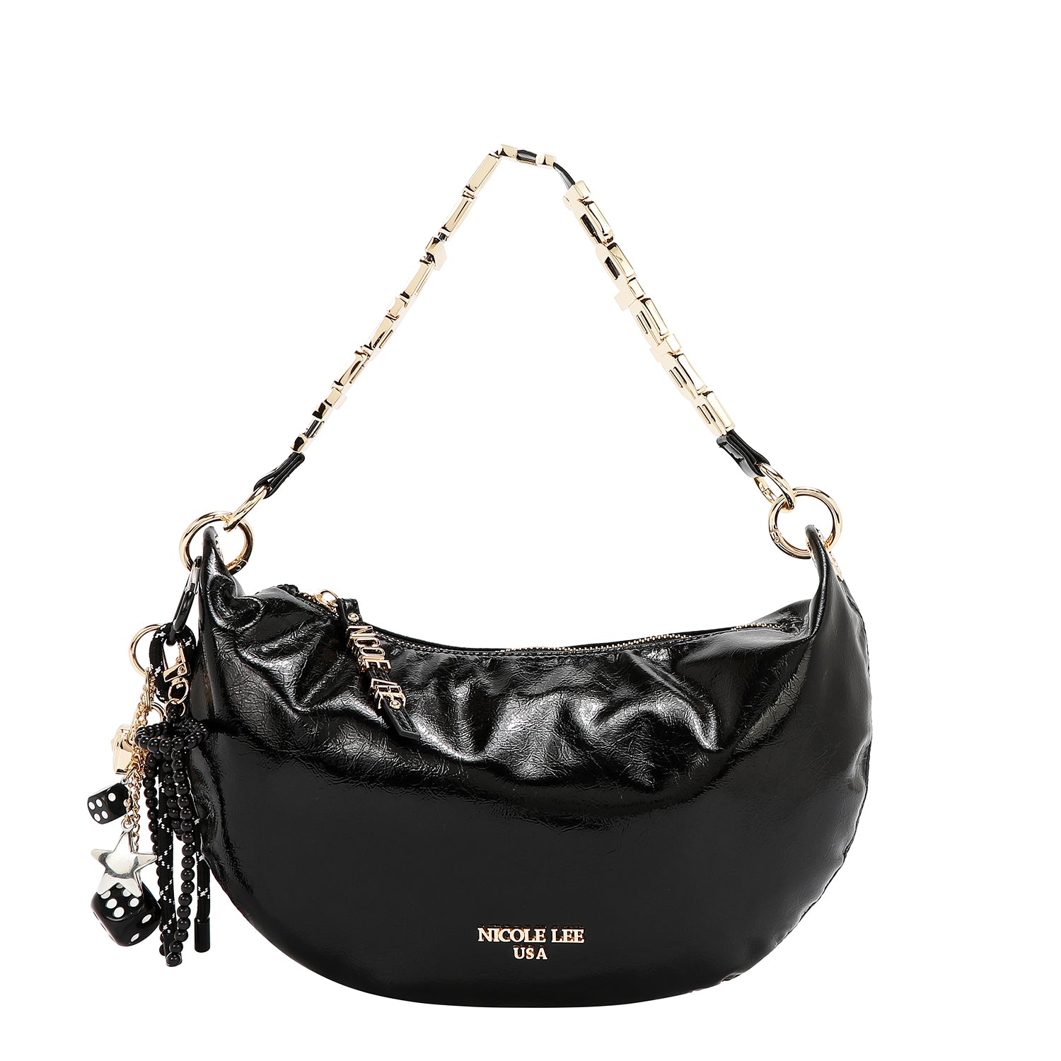 BOLSO DE HOMBRO BRILLANTE LUXE (NEGRO)