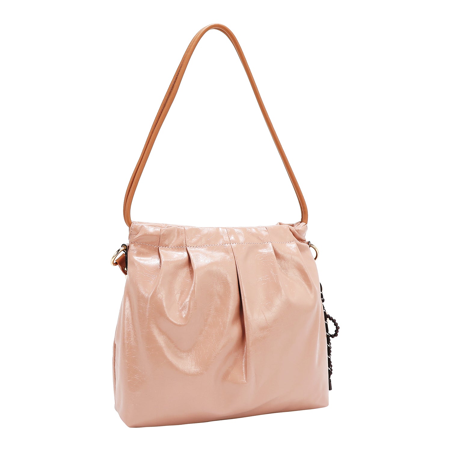 BOLSA DE HOMBRO CUADRADA DE LUJO SHIMMER (ROSA)
