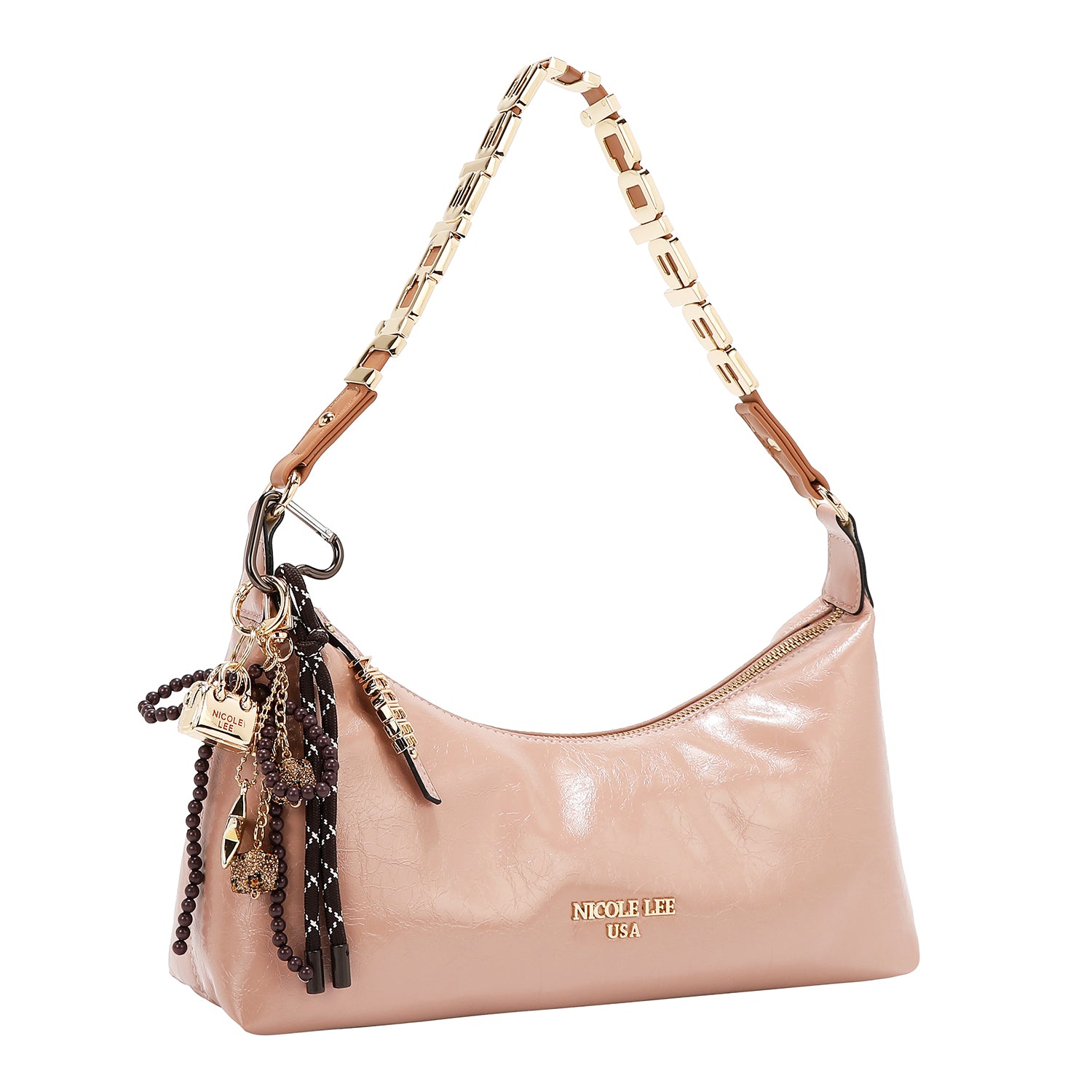BOLSO DE HOMBRO LUXE SHIMMER (ROSA)