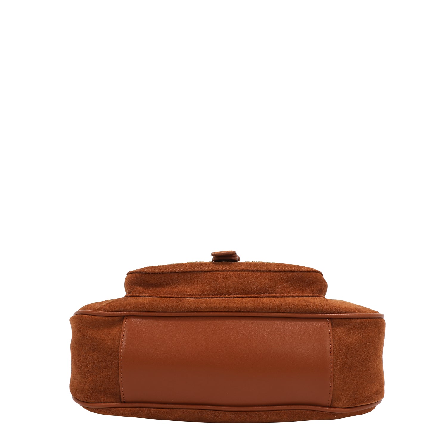 BOLSO DE HOMBRO CON DISEÑO FLORAL (MARRON)