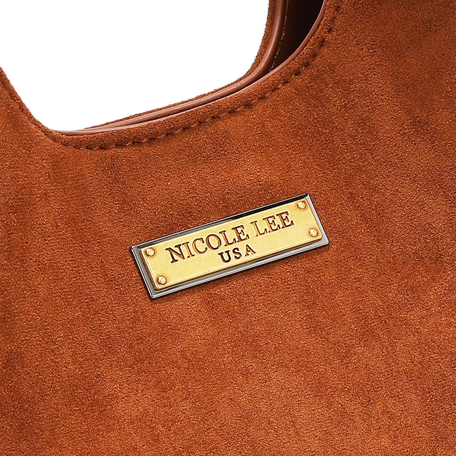 BOLSO HOBO CON DISEÑO FLORAL (MARRON)