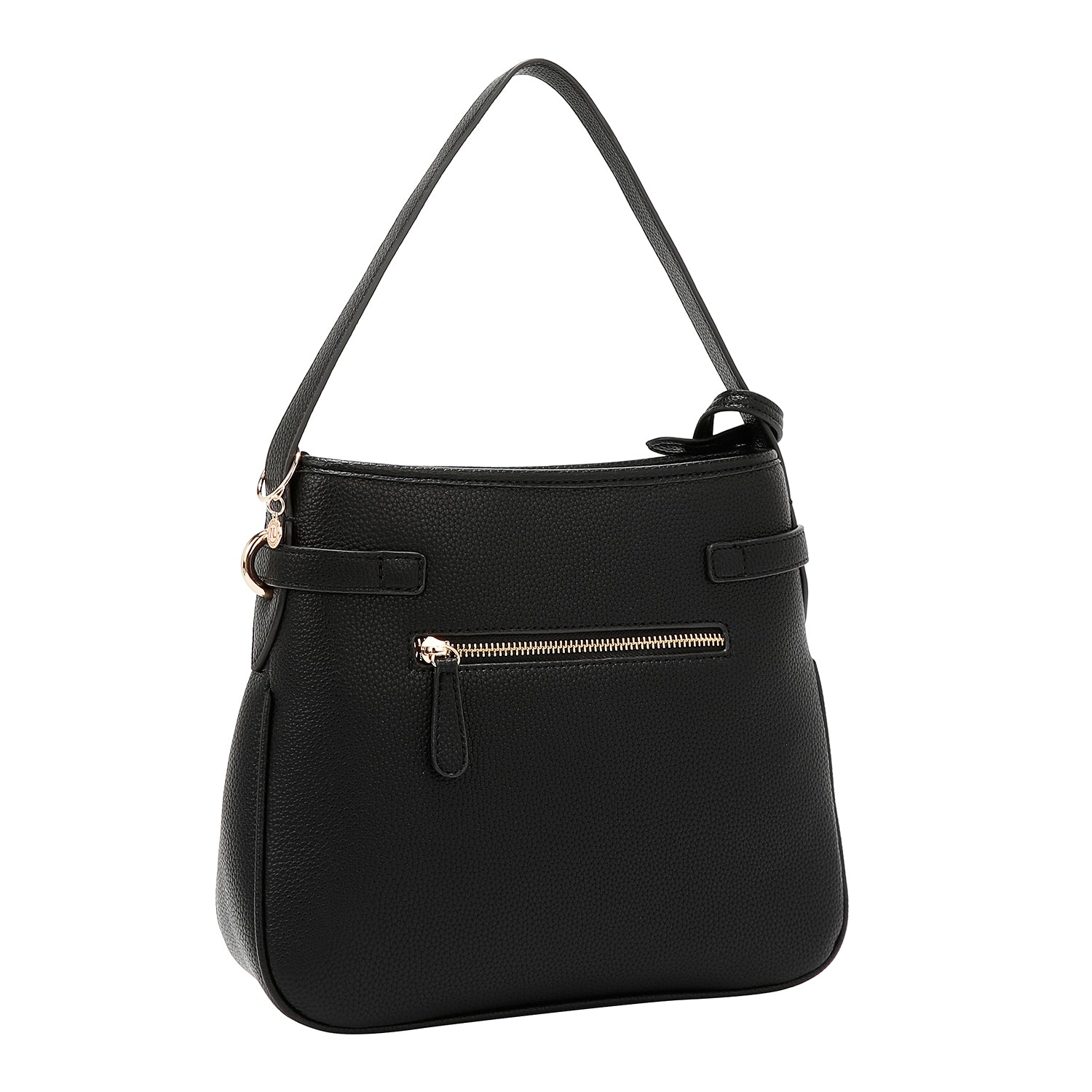 BOLSO HOBO CHIC CON CUADROS (NEGRO)