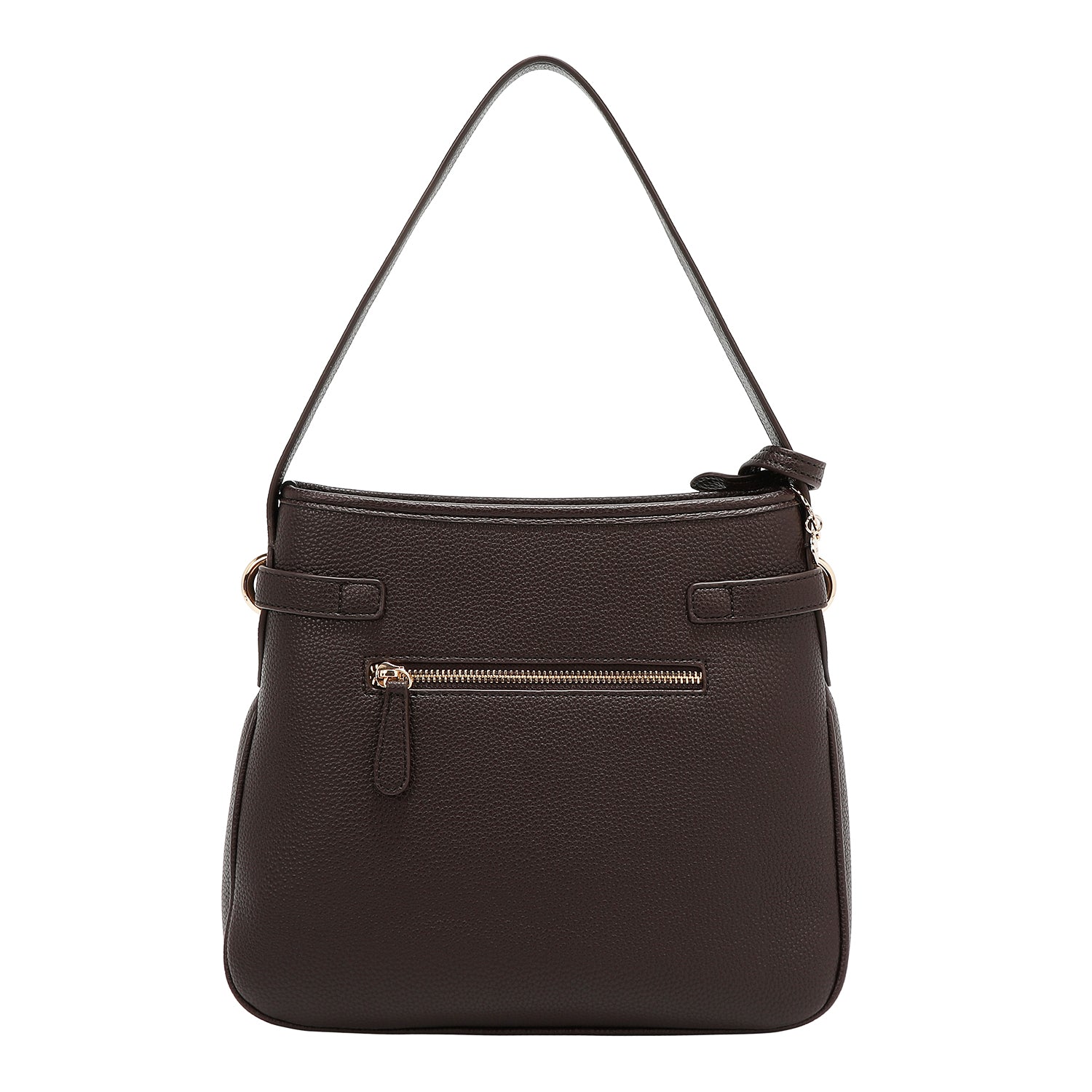 BOLSO HOBO CHIC CON CUADROS (MARRON CLARO)
