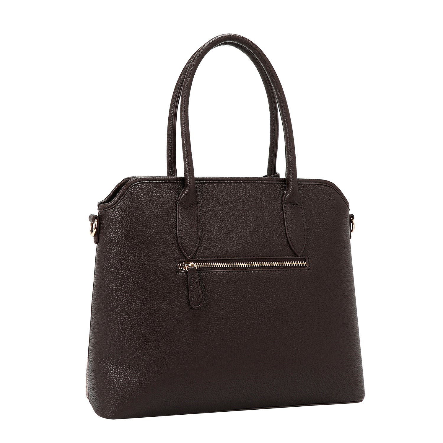 BOLSO TOTE CHIC CON CUADROS (MARRON)