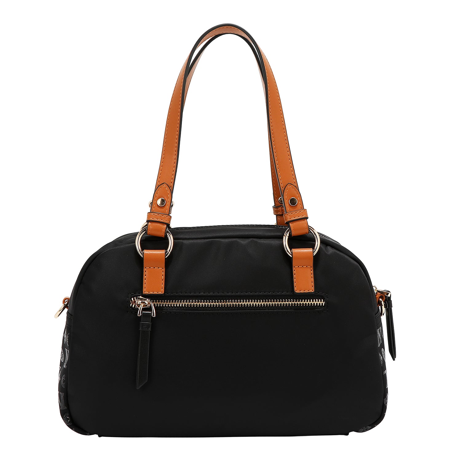 BOLSO BOSTON CON LOGOTIPO MONOGRAMA (NEGRO)