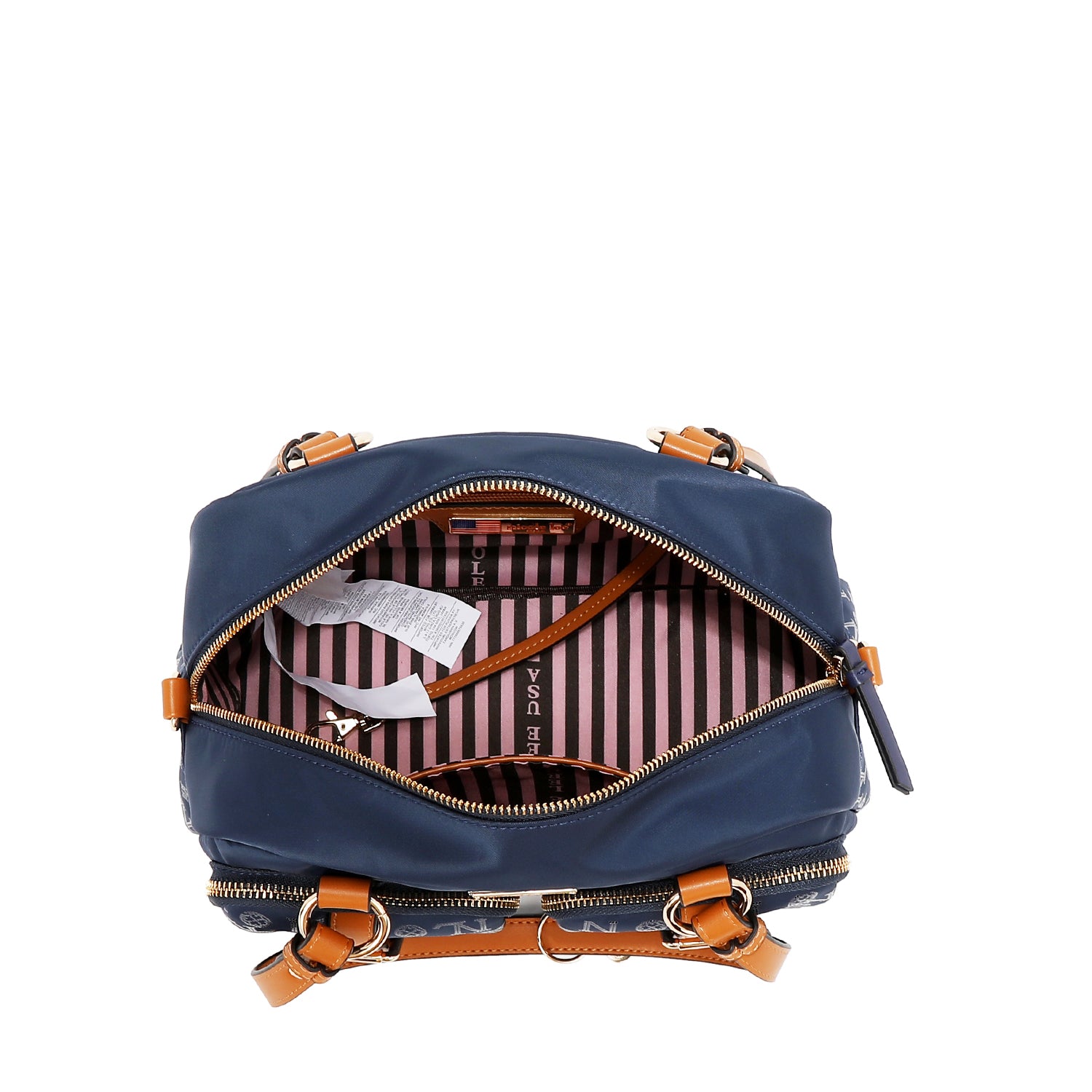 BOLSO BOSTON CON LOGOTIPO MONOGRAMA (NEGRO)