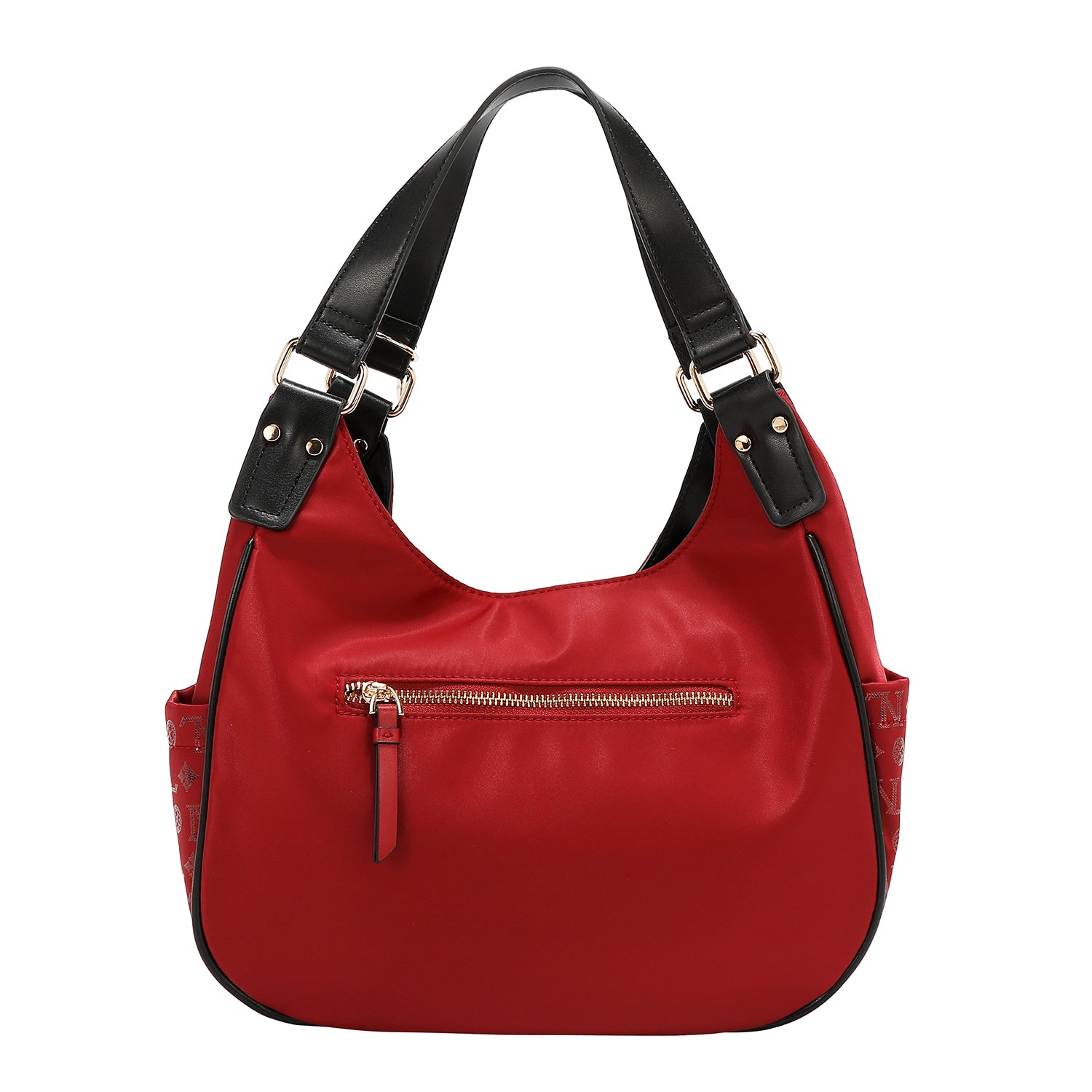 SHOULDER BAG WITH MONOGRAM LOGO (RED)