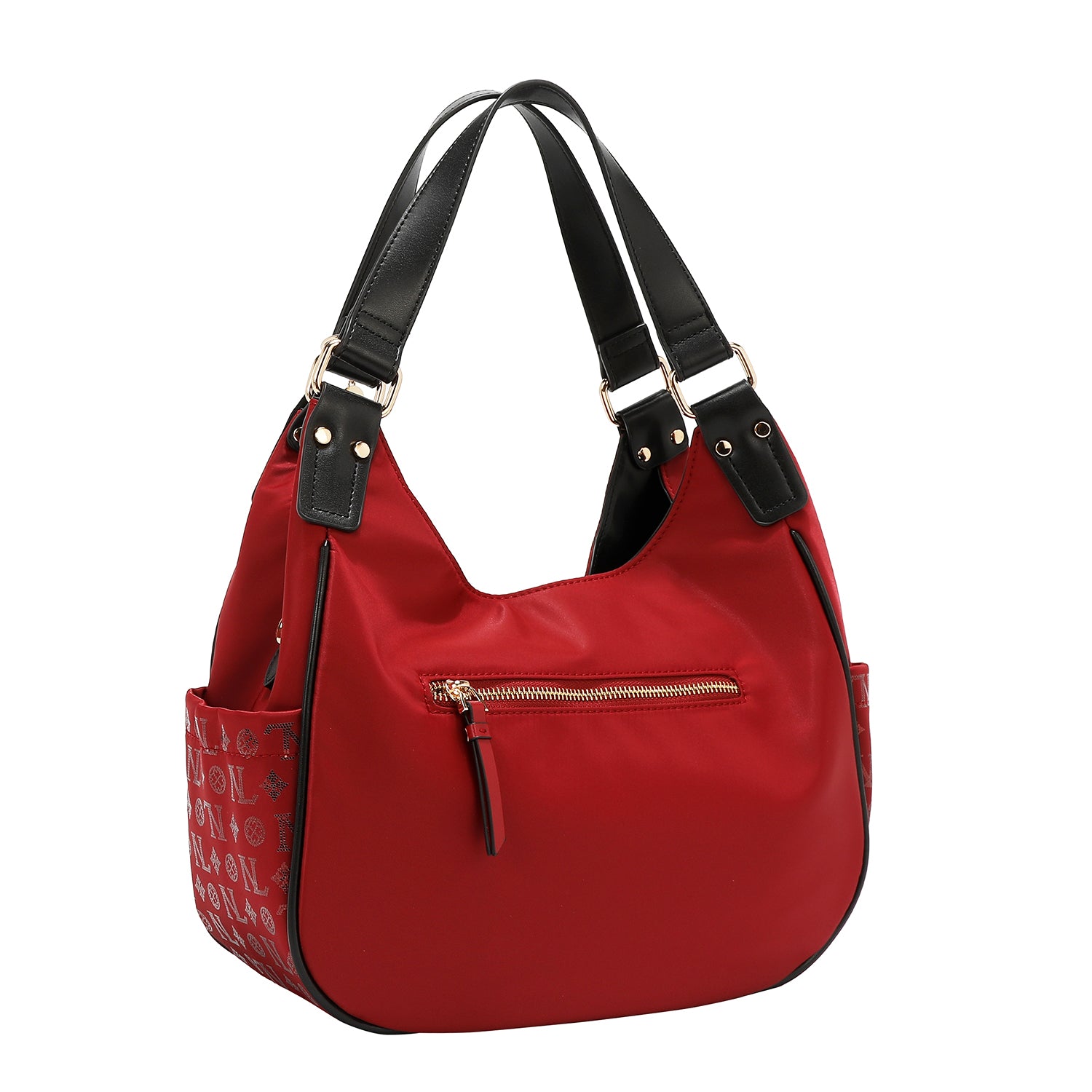 SHOULDER BAG WITH MONOGRAM LOGO (RED)