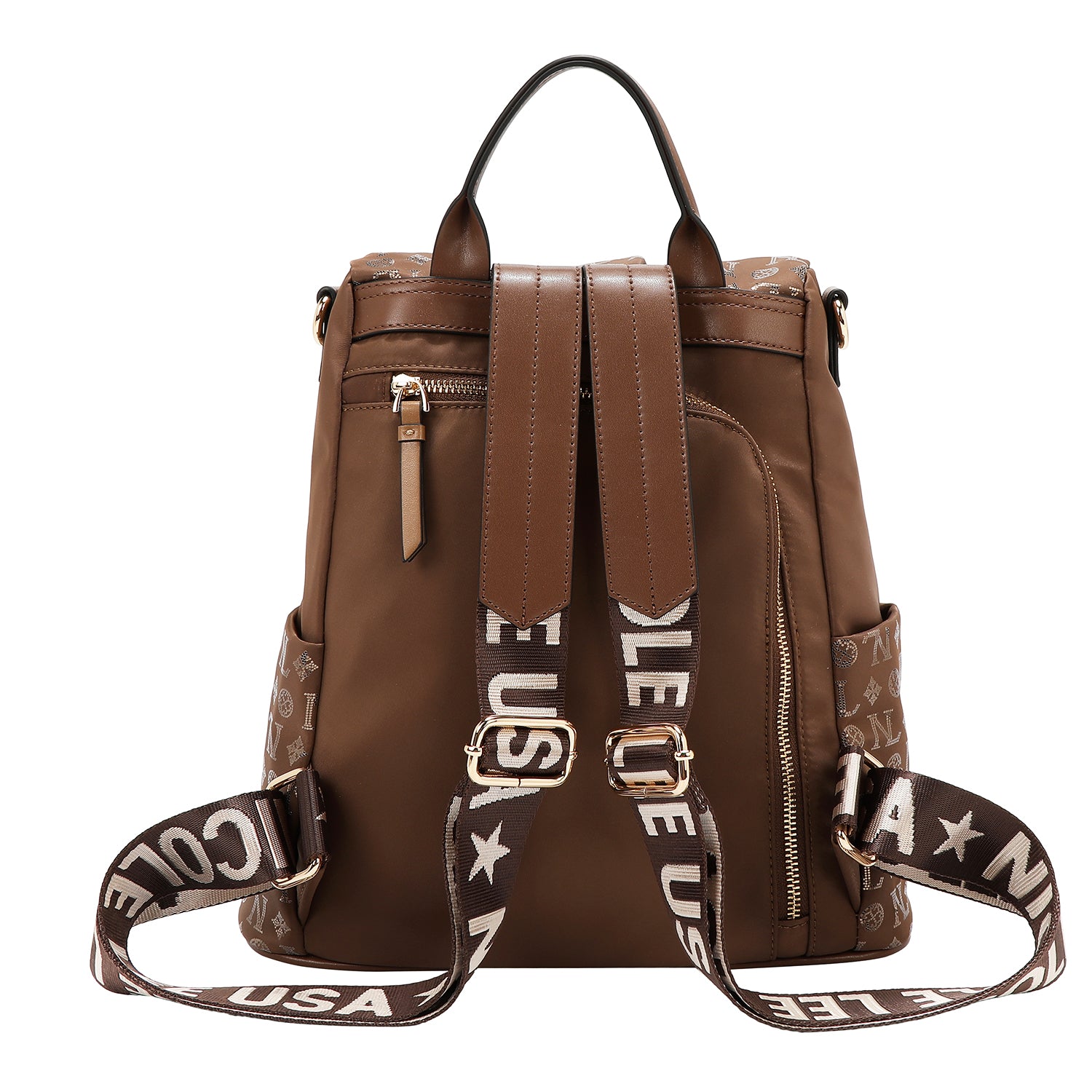 ZAINO CON LOGO MONOGRAMMA (MARRONE)