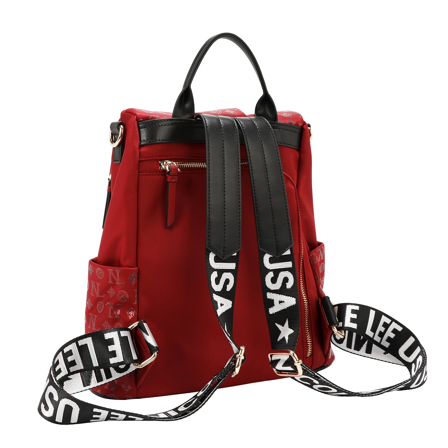 ZAINO CON LOGO MONOGRAMMA (ROSSO)