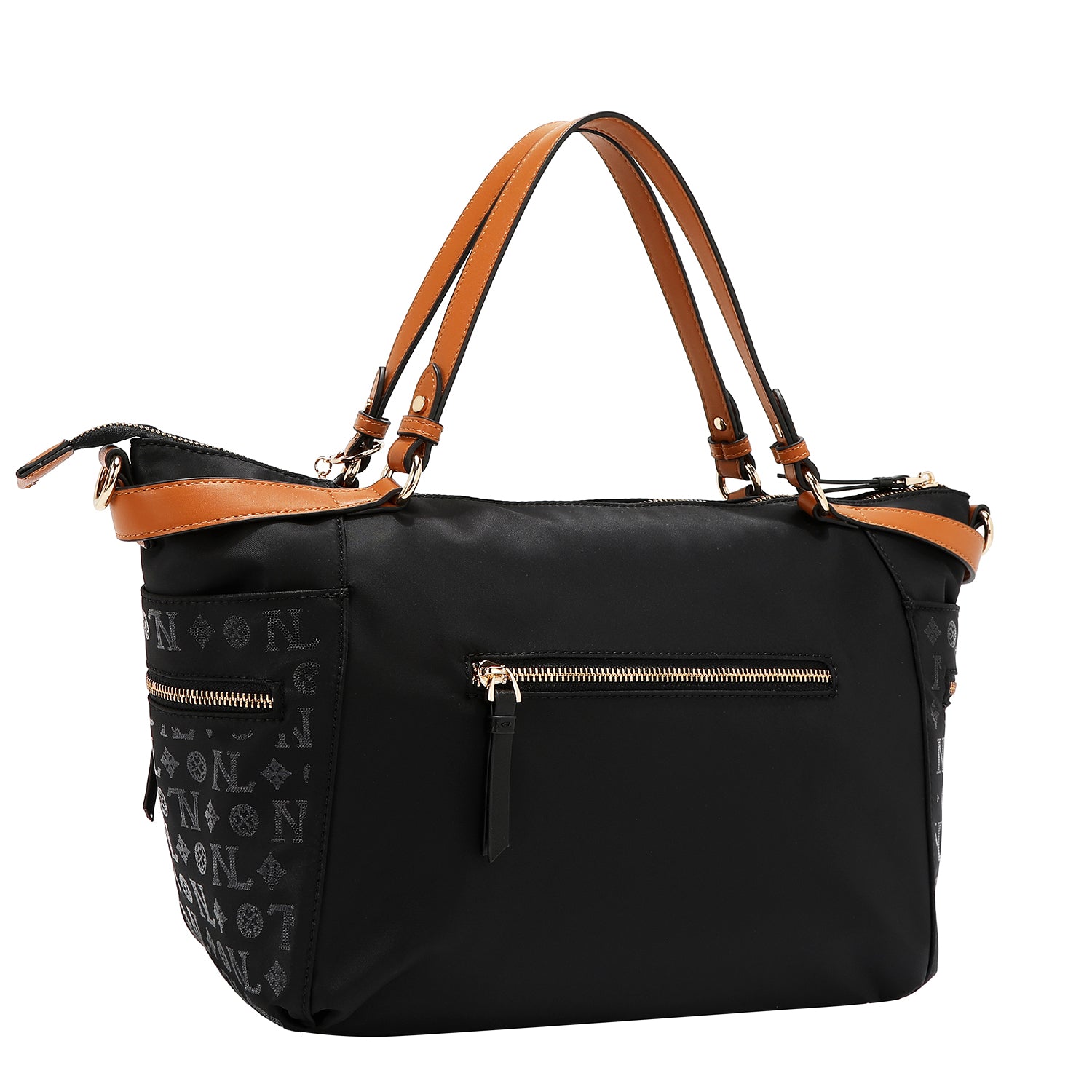 SACO DE COMPRAS COM LOGOTIPO MONOGRAMA (PRETO)