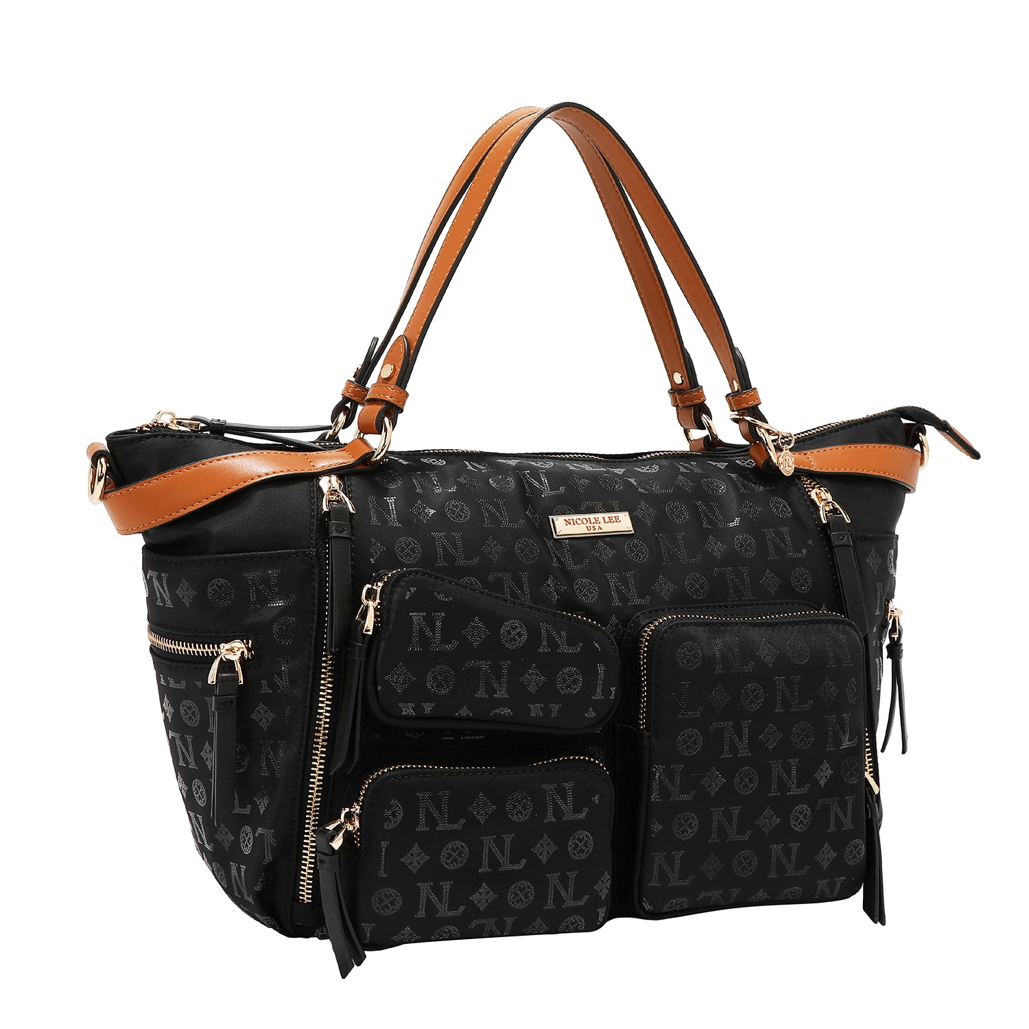 SACO DE COMPRAS COM LOGOTIPO MONOGRAMA (PRETO)