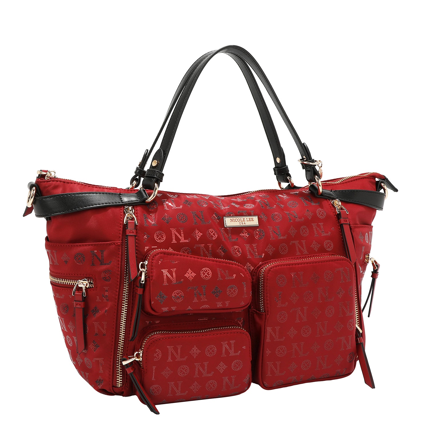 MONOGRAM LOGO SHOPPING BAG (RED)