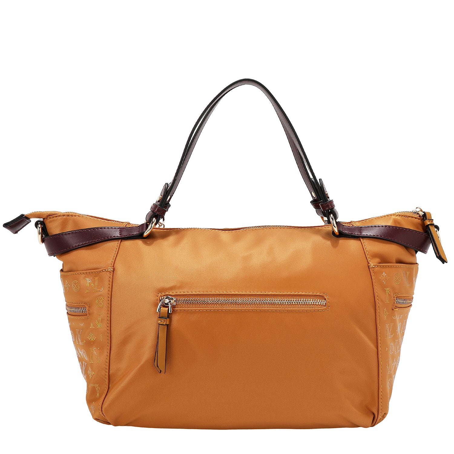 EINKAUFSTASCHE MIT MONOGRAMM-LOGO (KAMEL)