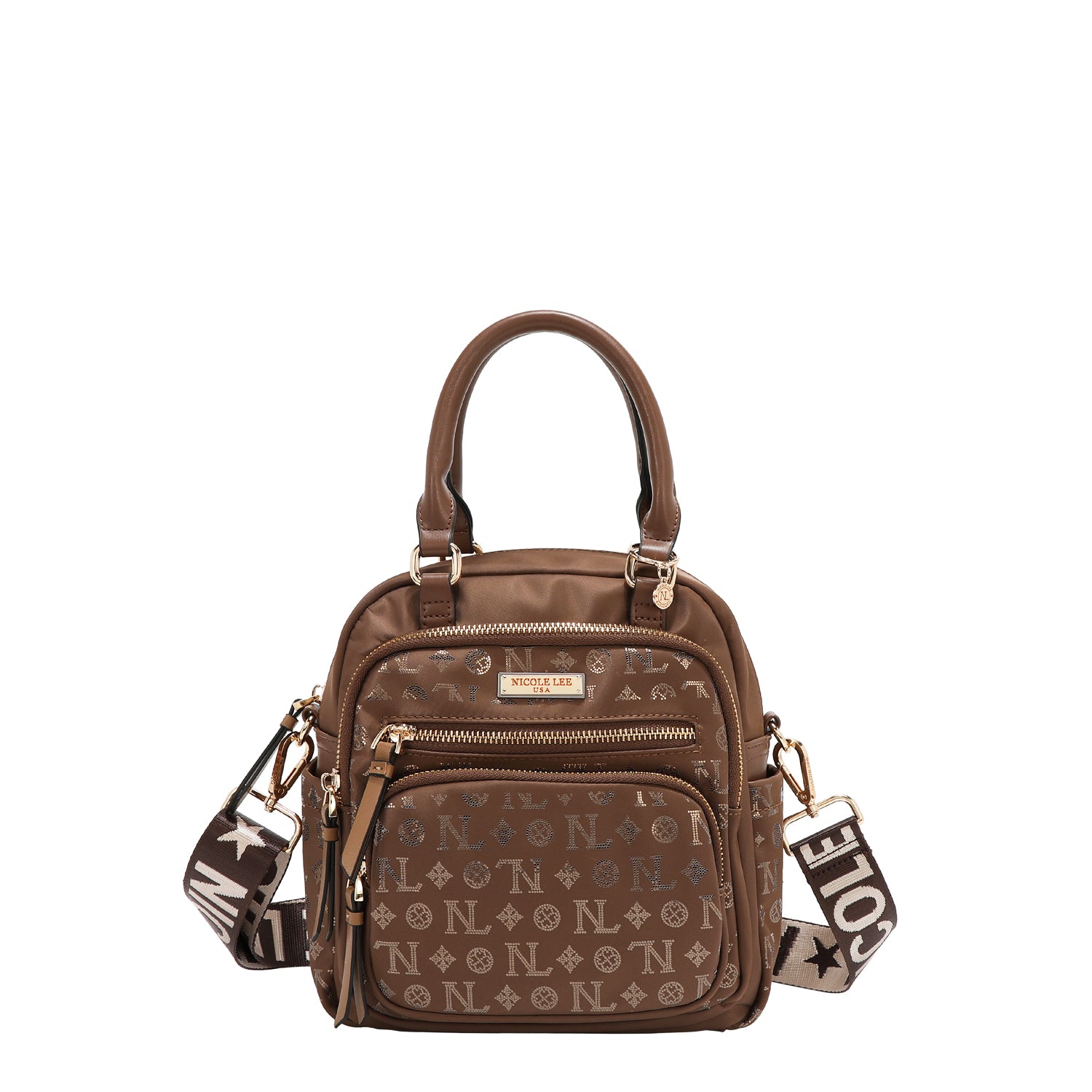 BORSA MULTIUSO CON LOGO MONOGRAMMA (MARRONE)