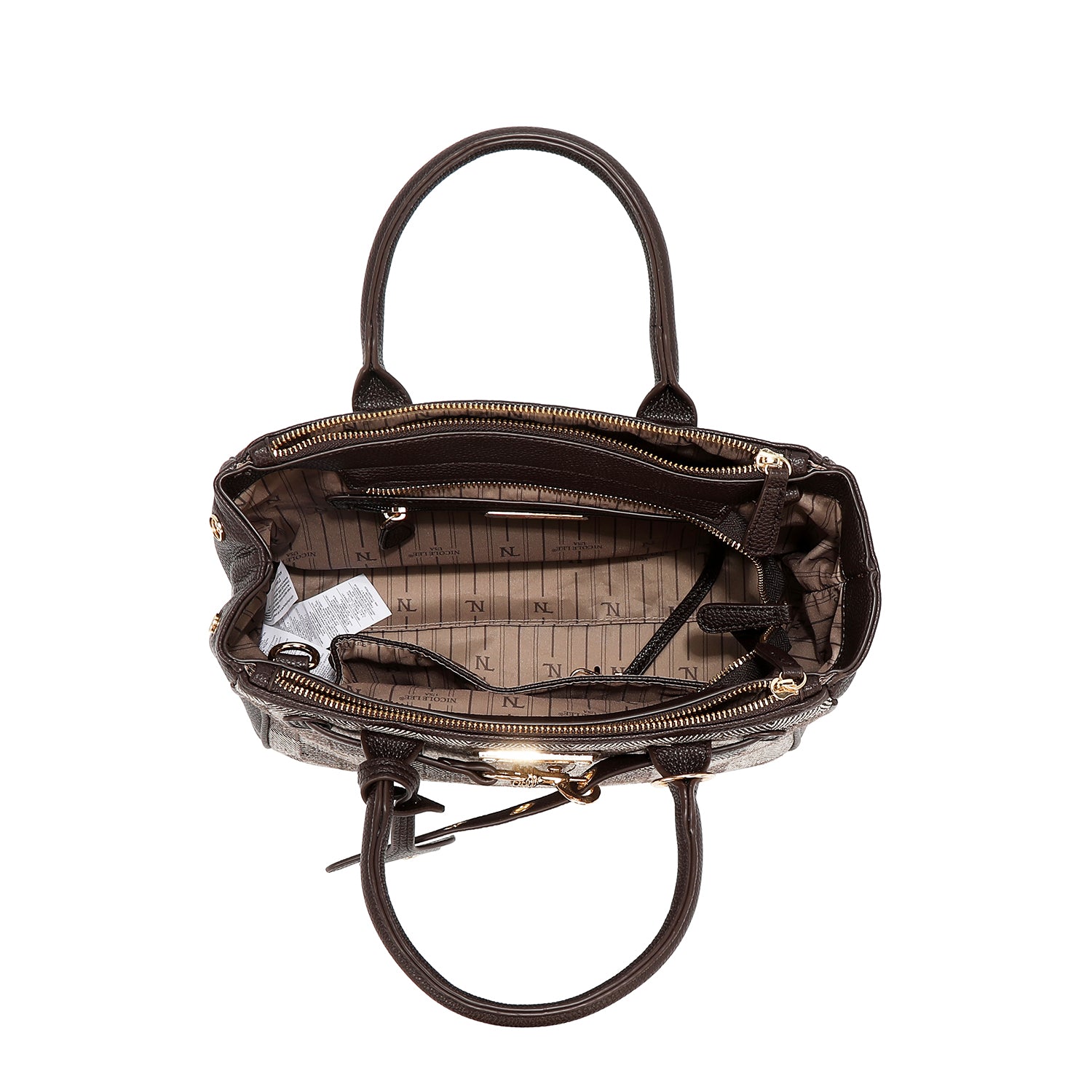 BOLSO DE CUADROS CHIC (MARRON)