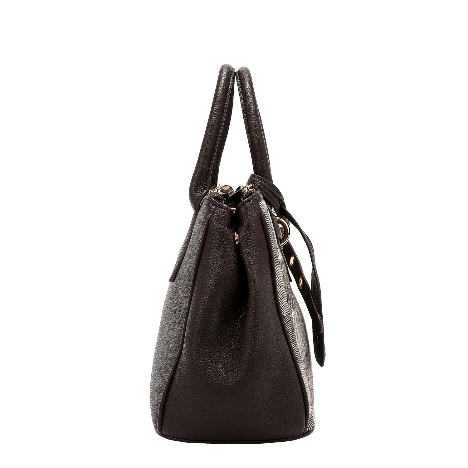 BOLSO DE CUADROS CHIC (MARRON)