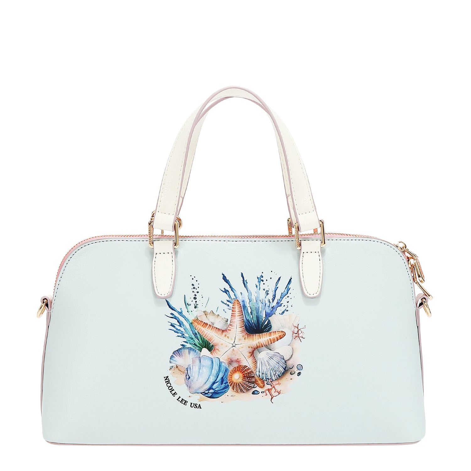 BOLSO DE MANO TIPO DOME NICOLE OCEAN (AZUL)