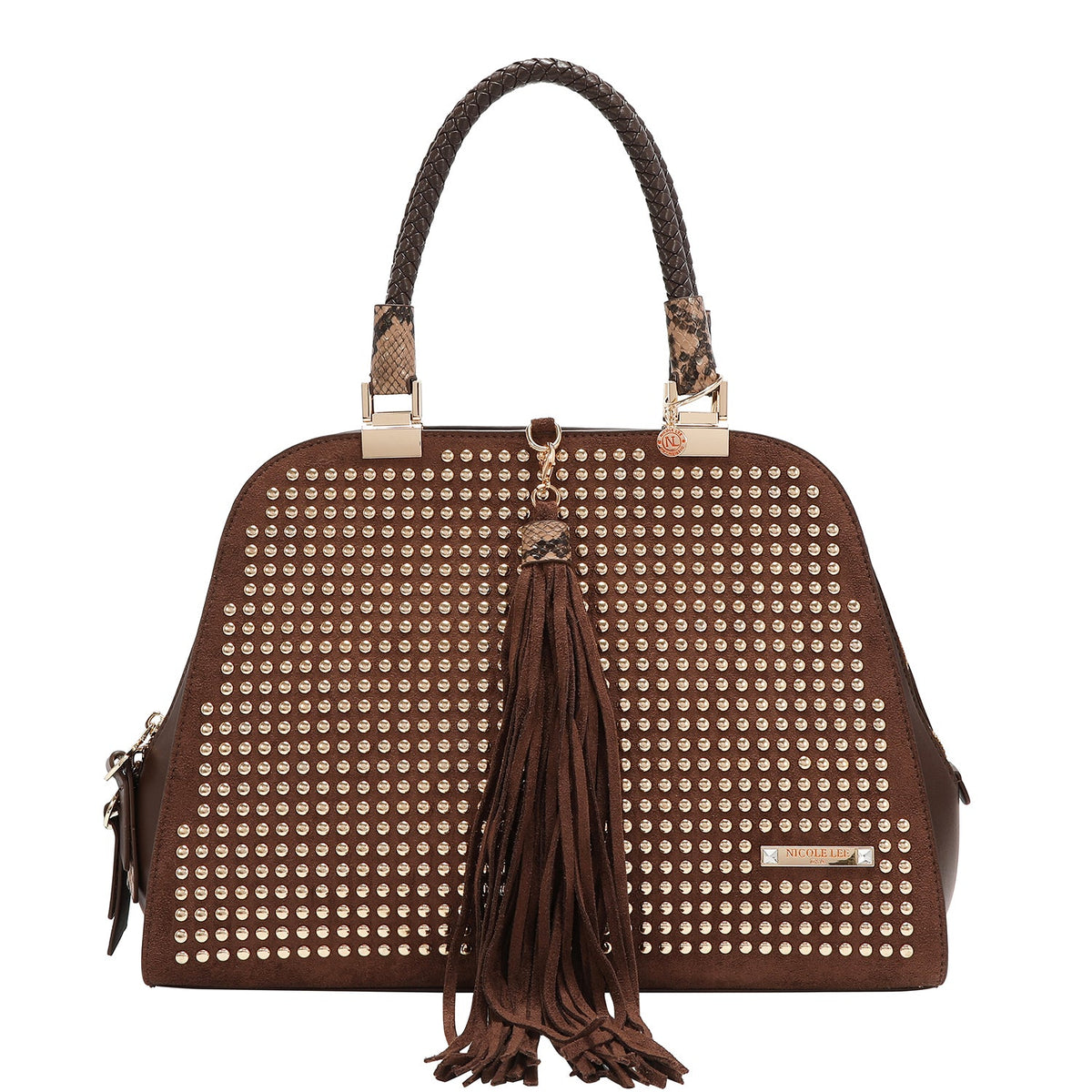 BOLSO DOMO CON TACHUELAS (BROWN)
