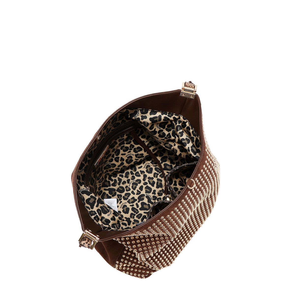 BOLSO BOHO CON TACHUELAS (MARRON)