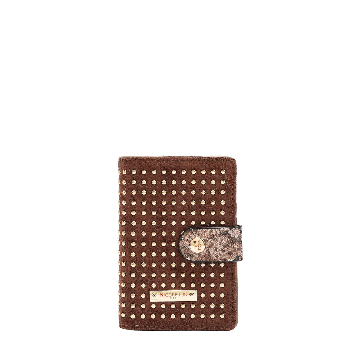CARTERA CON TACHUELAS (MARRON)