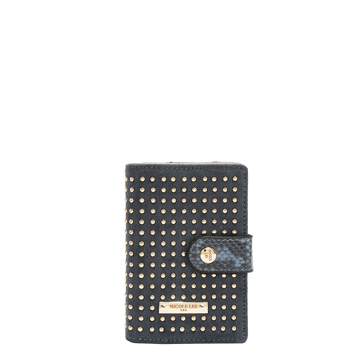 CARTERA CON TACHUELAS (AZUL)
