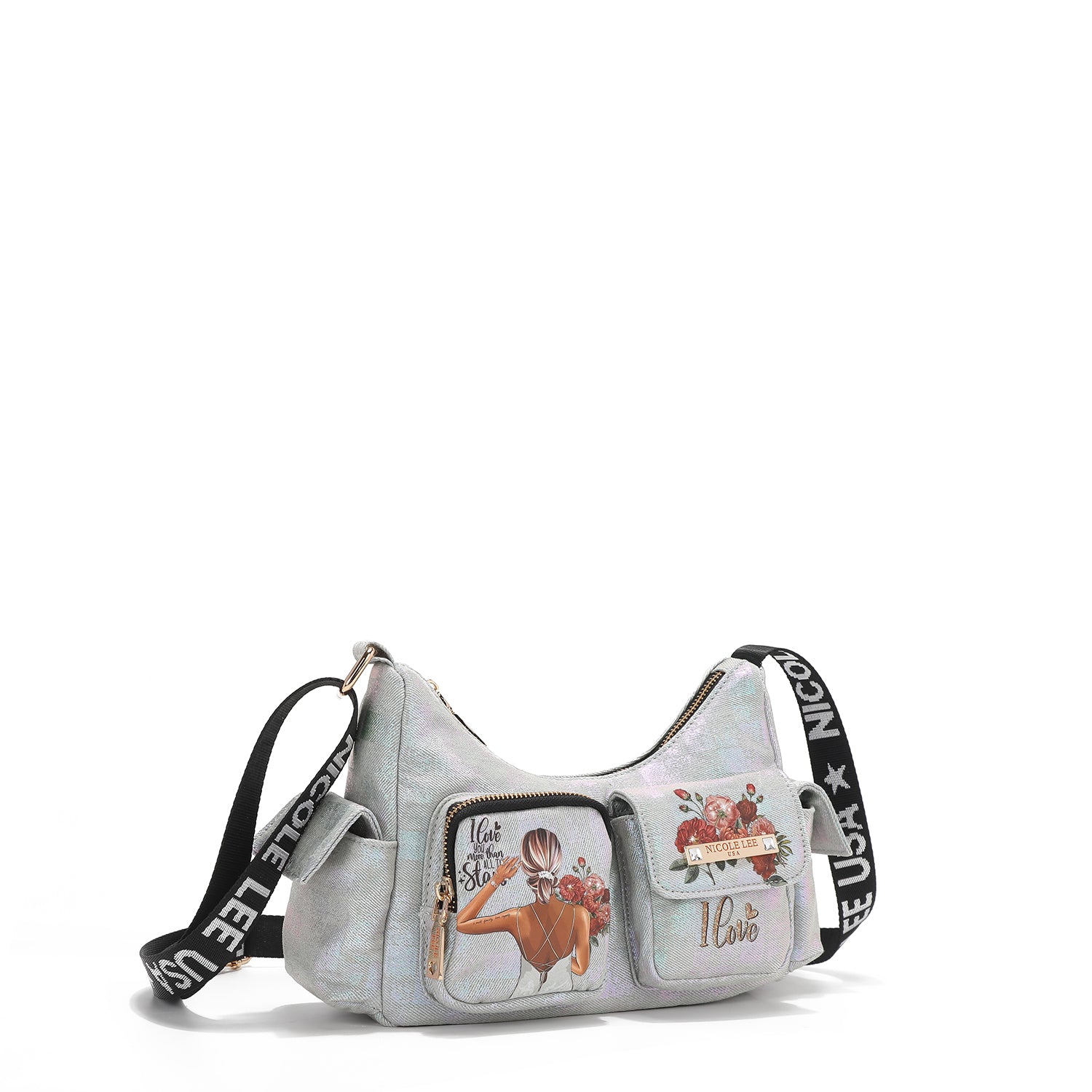 BOLSA DE OMBRO COM CHEQUES DENIM (<tc>BLIND DATE</tc>)