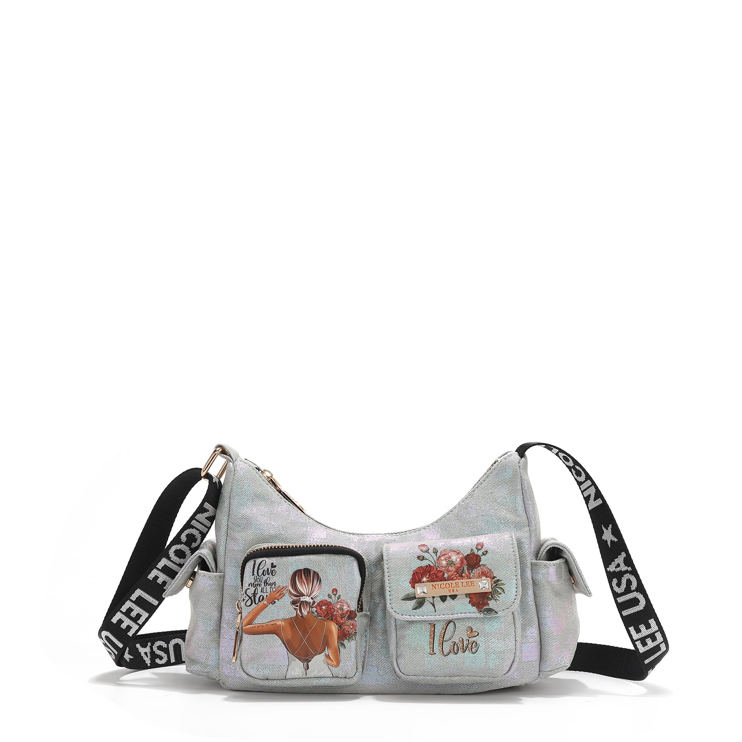 BOLSA DE OMBRO COM CHEQUES DENIM (<tc>BLIND DATE</tc>)