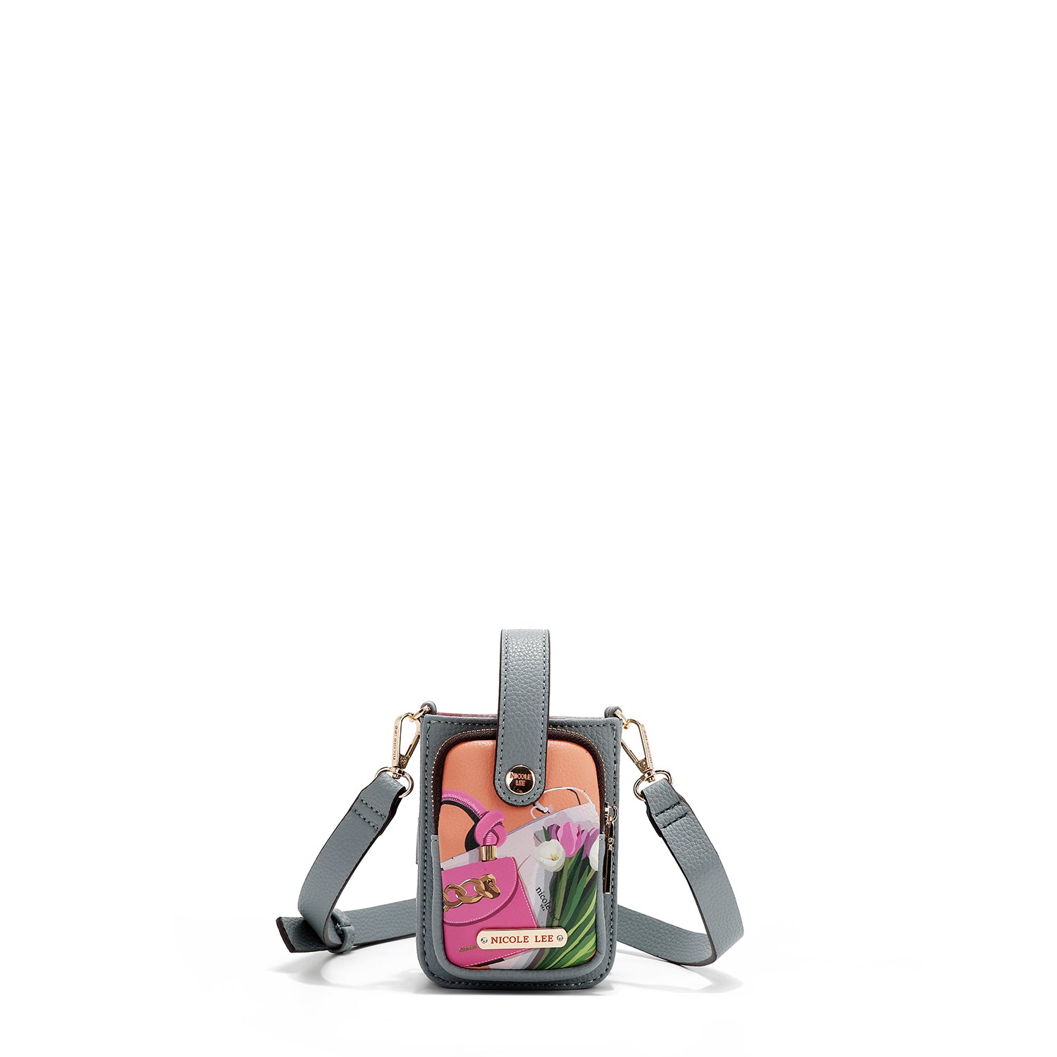 CUSTODIA PER TELEFONO A TRACOLLA CON TRACOLLA (<tc>VIOLET BLOSSOM</tc>)