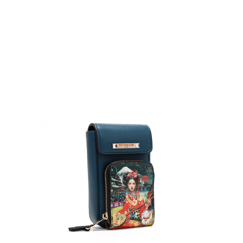 CROSSBODY-TELEFONHÜLLE MIT KLAPPE (<tc>AKIKO LA BELLEZA</tc> )