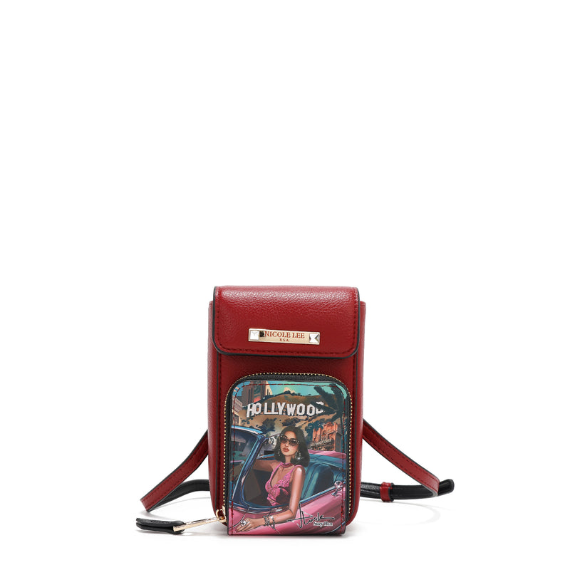 CROSSBODY-TELEFONHÜLLE MIT KLAPPE (<tc>HOLLYWOOD DRIVE</tc> )