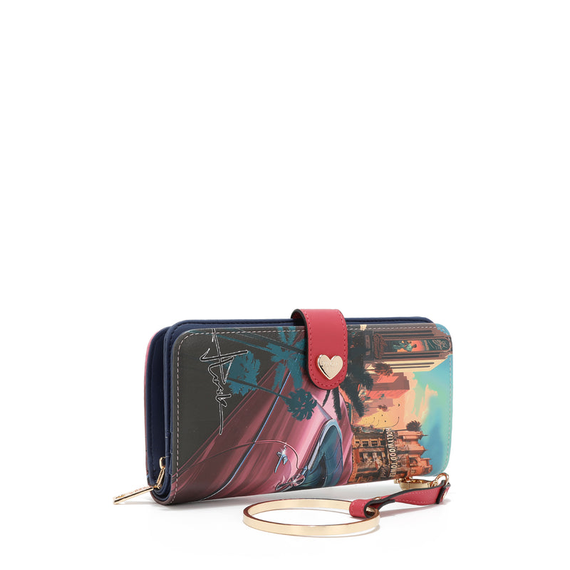 NL SIGNATURE FOLDABLE WALLET WITH STRAP (<tc>HOLLYWOOD DRIVE</tc> )