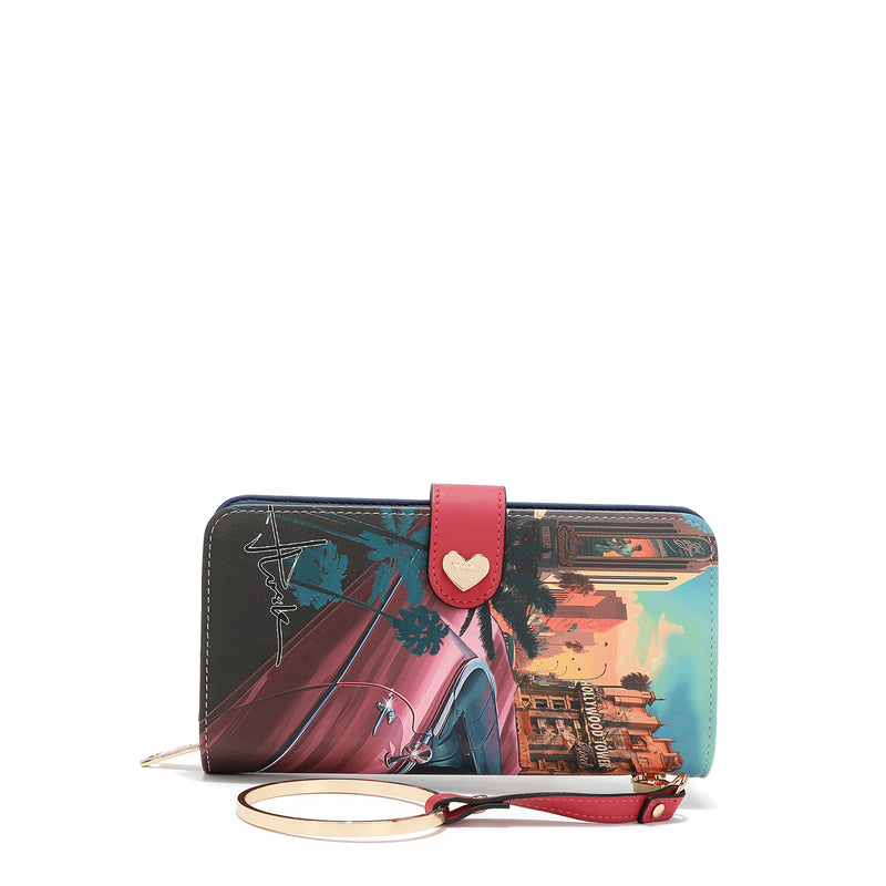 NL SIGNATURE FOLDABLE WALLET WITH STRAP (<tc>HOLLYWOOD DRIVE</tc> )