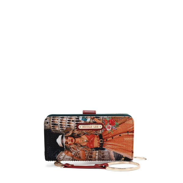 CARTERA PLEGABLE CON LA FIRMA DE NL CON CORREA (MARTHA TRAVELS ITALY)