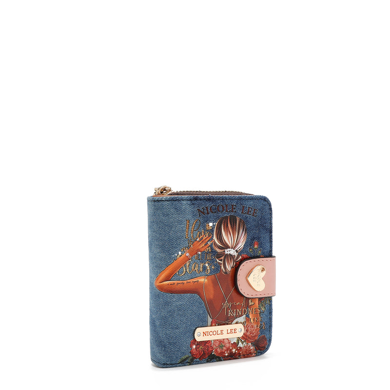 DENIM HEART FOLDING WALLET (<tc>BLIND DATE</tc> )