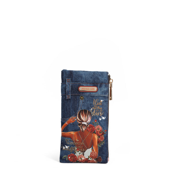 AMANDA 2 PIECE DENIM FOLDING WALLET (<tc>BLIND DATE</tc> )