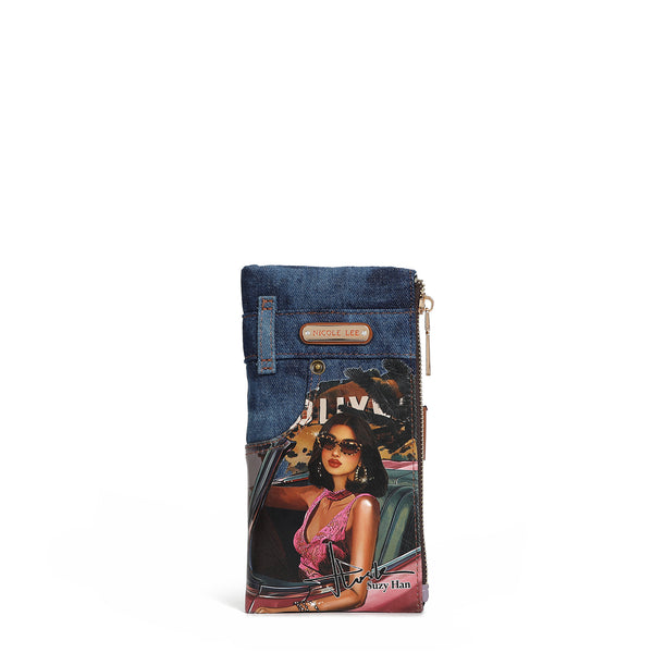 CARTERA PLEGABLE AMANDA 2 PIEZAS DE DENIM (HOLLYWOOD DRIVE)