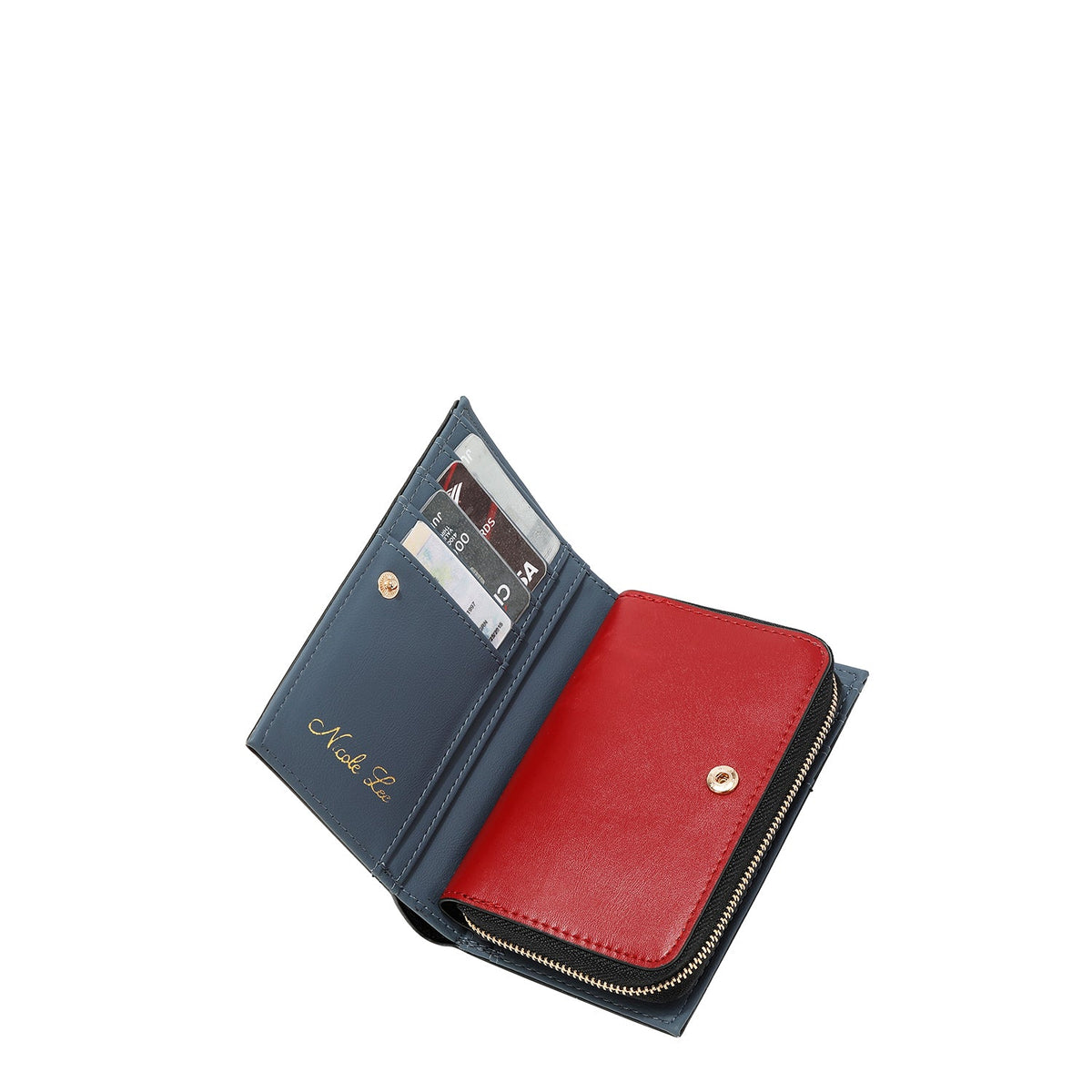 CARTERA PLEGABLE CON CREMALLERA CENTRAL (LONDON EYE-MARRON)